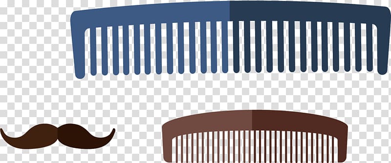 Comb Euclidean Beard, brown beard comb elements transparent background PNG clipart