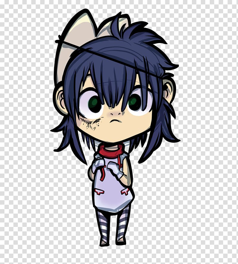 Gorillaz 2-D Noodle Plastic Beach Murdoc Niccals, Chibi transparent background PNG clipart