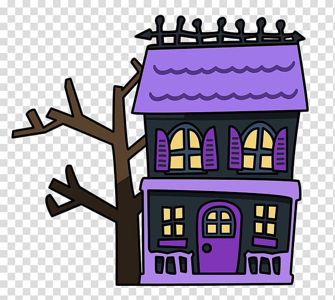Haunted house , night cartoon transparent background PNG clipart