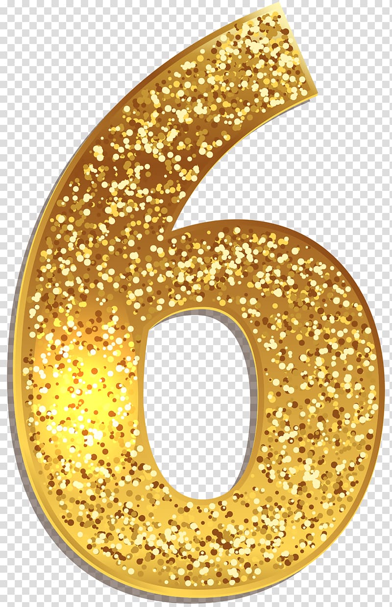 gold number 6 illustration, Gold Number Symbol , number 5 transparent background PNG clipart