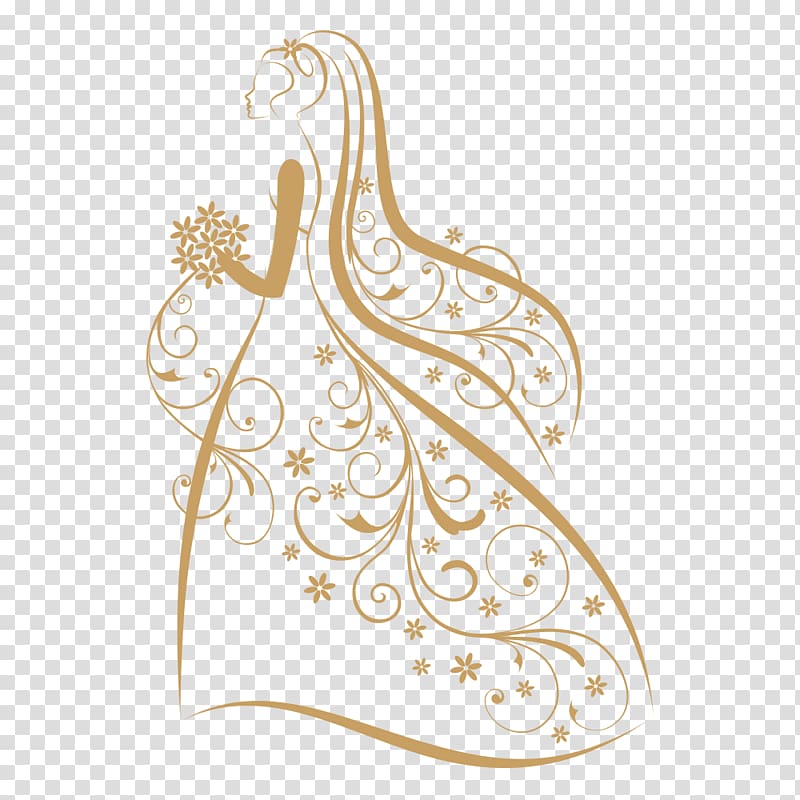 Wedding Marriage Logo, Wedding logo, bride holding bouquet of flower illustration transparent background PNG clipart