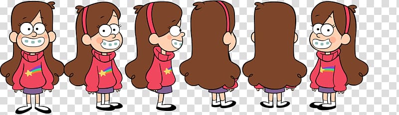 Mabel Pines Dipper Pines Character Model sheet Adobe Flash, others transparent background PNG clipart