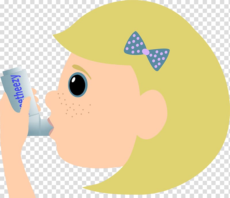 Asthma Metered-dose inhaler , child transparent background PNG clipart