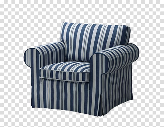 Chair Slipcover Couch Living room Sofa bed, Striped Armchair IKEA transparent background PNG clipart