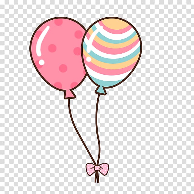 two pink and teal balloons illustration, Cuteness Android application package, Cartoon balloon transparent background PNG clipart