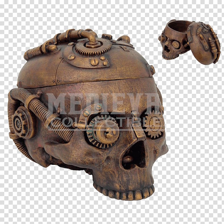 Skull Steampunk Calavera Science Fiction Box, Skulls punk transparent background PNG clipart