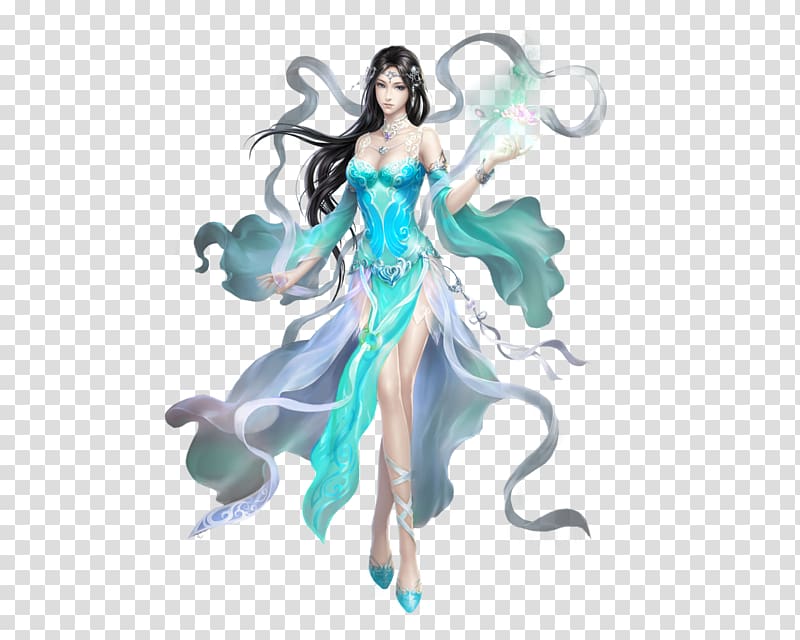 Fantasy Woman Desktop Art, dark blue background transparent background PNG clipart