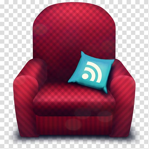 Couch Chair, Red sofa transparent background PNG clipart