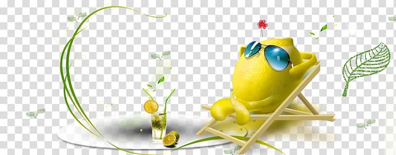 Lemon Q-version, lemon transparent background PNG clipart