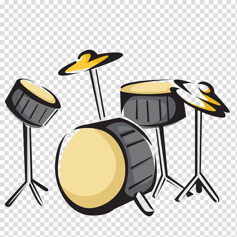 Musical instrument , Comic jazz drum material transparent background PNG clipart