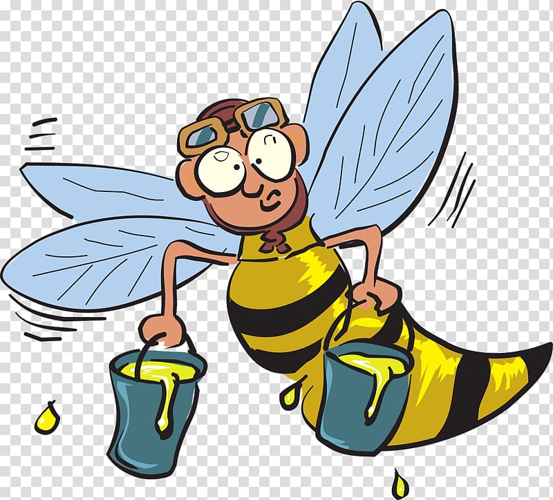 Western honey bee Insect Worker bee , bee transparent background PNG clipart