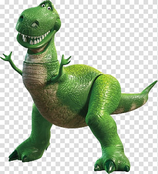 green dinosaur toy , Rex Sheriff Woody Buzz Lightyear Slinky Dog Jessie, toy story transparent background PNG clipart