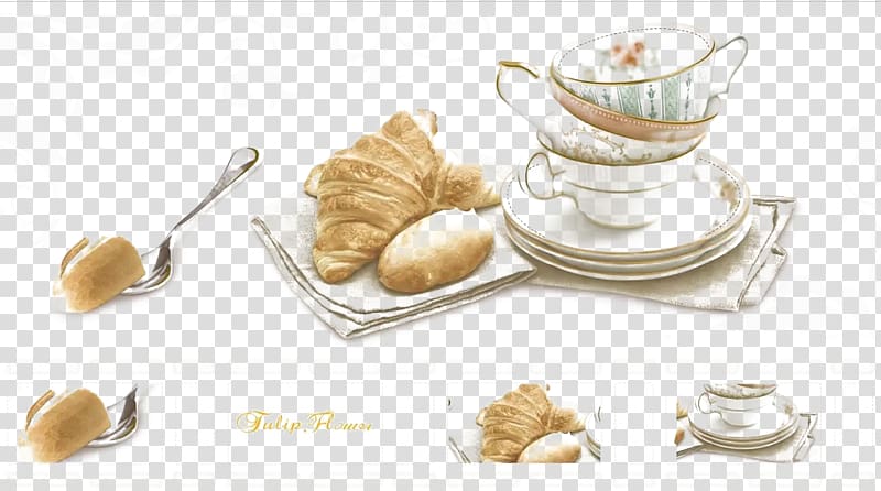 Coffee Breakfast Anpan Bubur kacang hijau Milk, Breakfast breads transparent background PNG clipart