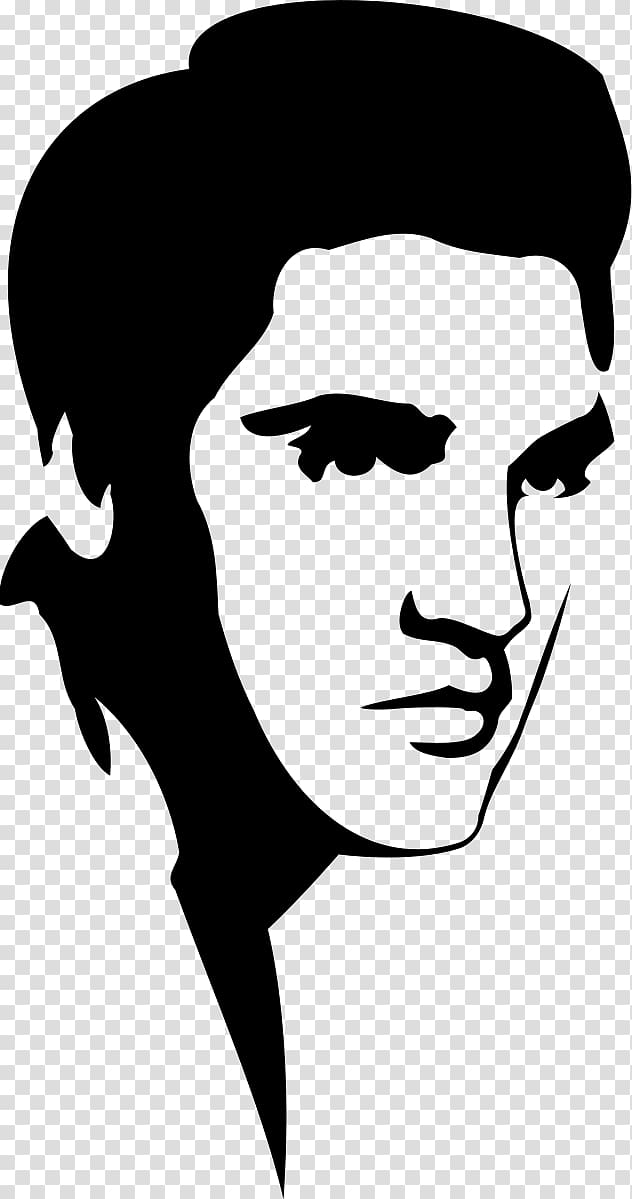 Elvis Presley Stencil Art Silhouette , Silhouette transparent background PNG clipart