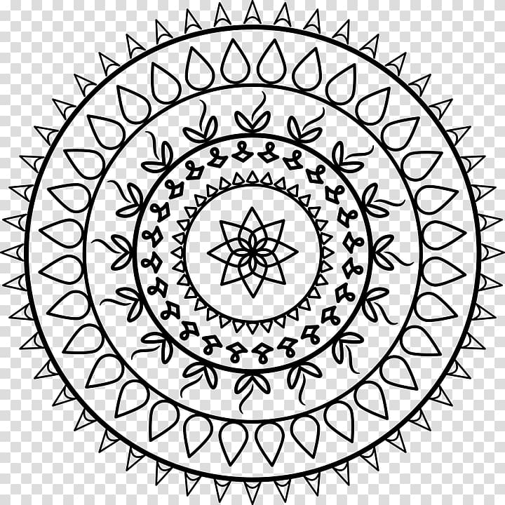 Mandala Sri Yantra Coloring book, others transparent background PNG clipart
