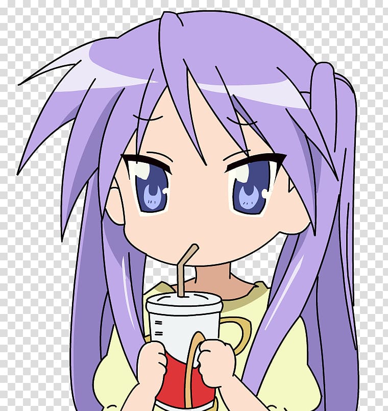 Anime Lucky Star Manga 4chan Fansub, Anime transparent background PNG clipart