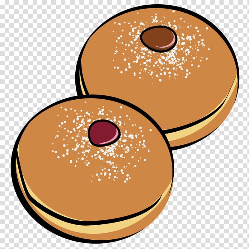 Donuts Sufganiyah Hanukkah gelt , biscuit transparent background PNG clipart