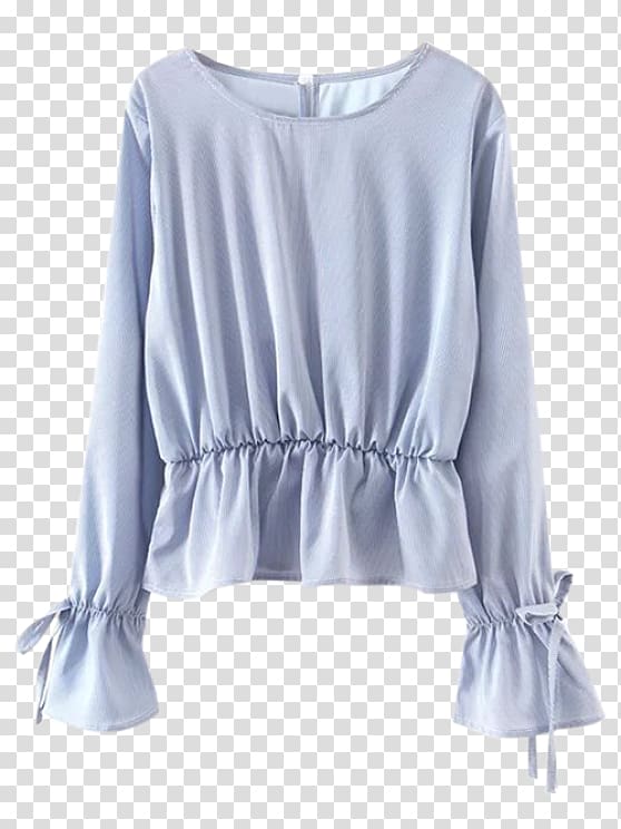 Blouse T-shirt Sleeve Dress, women\'s european border stripe transparent background PNG clipart