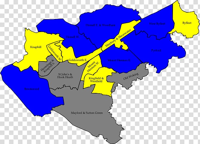 Woking Borough Council elections Surrey Heath Borough Council election, 2007 Woking Borough Council election, 2008 Wards and electoral divisions of the United Kingdom, map transparent background PNG clipart