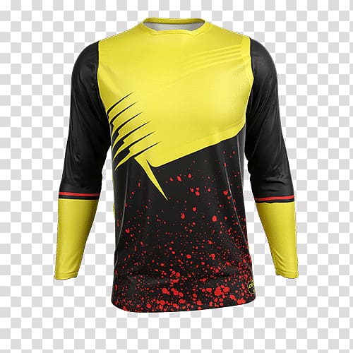 Cycling jersey T-shirt Sleeve Motocross, T-shirt transparent background PNG clipart