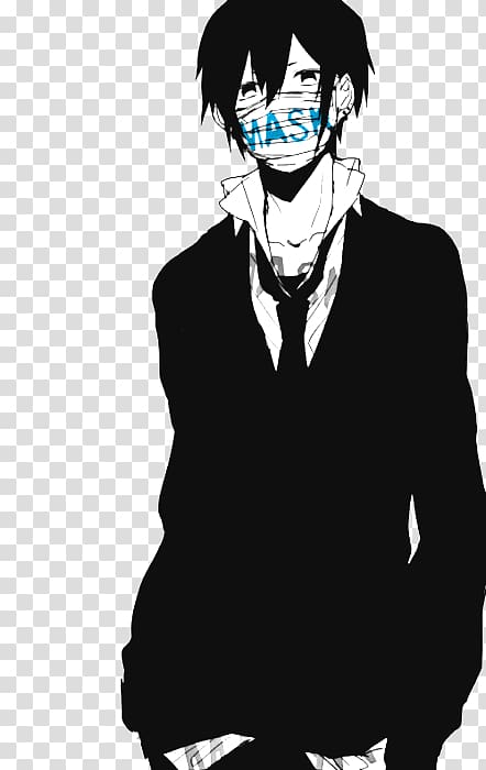 Manga Anime Black and white Vampire Knight, anime boy mask transparent background PNG clipart