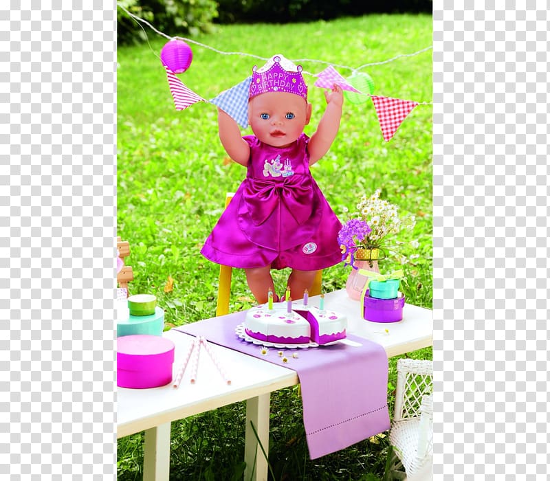 Doll Birthday Dress Clothing Toy, baby born transparent background PNG clipart