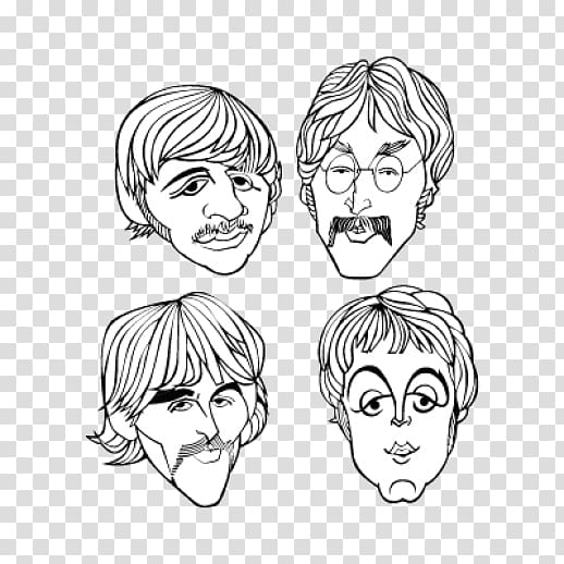 The Beatles Caricature Musician Sketch, others transparent background PNG clipart