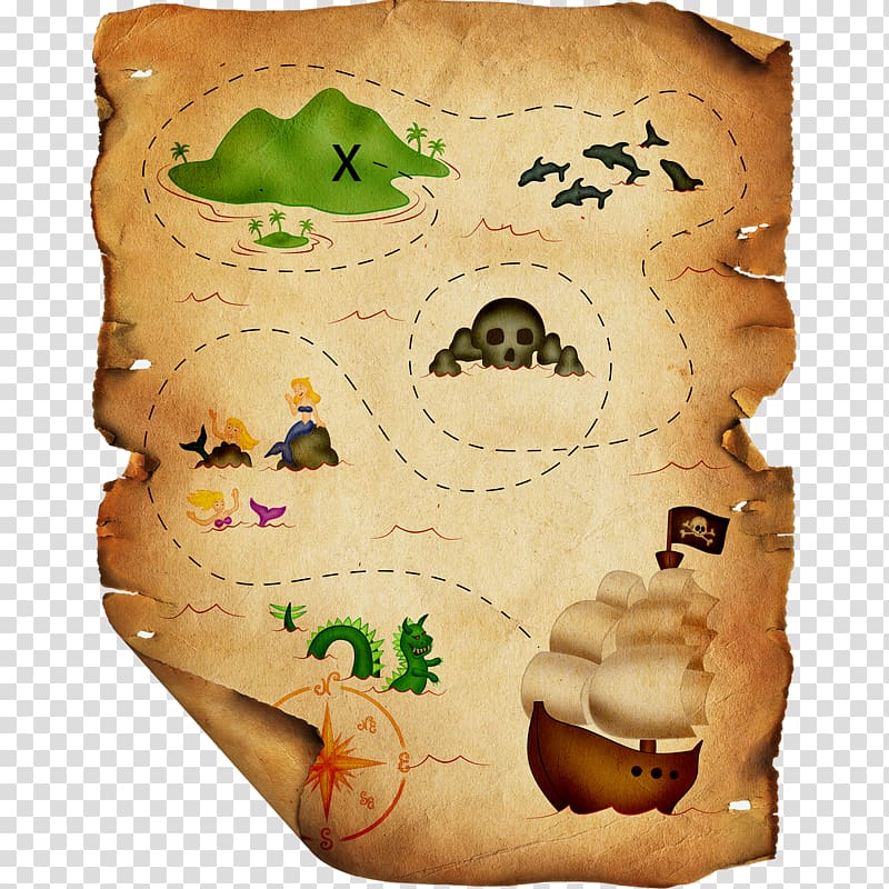 pirate map transparent background PNG clipart