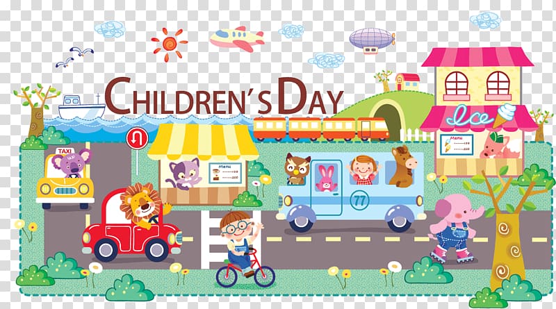 Cartoon Illustration, Children's Day illustration transparent background PNG clipart