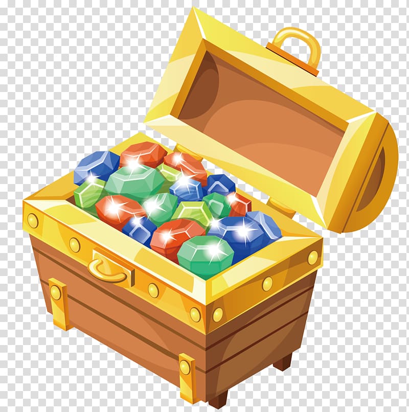 Jewellery Cartoon Gemstone Box, Cartoon coin box transparent background PNG clipart