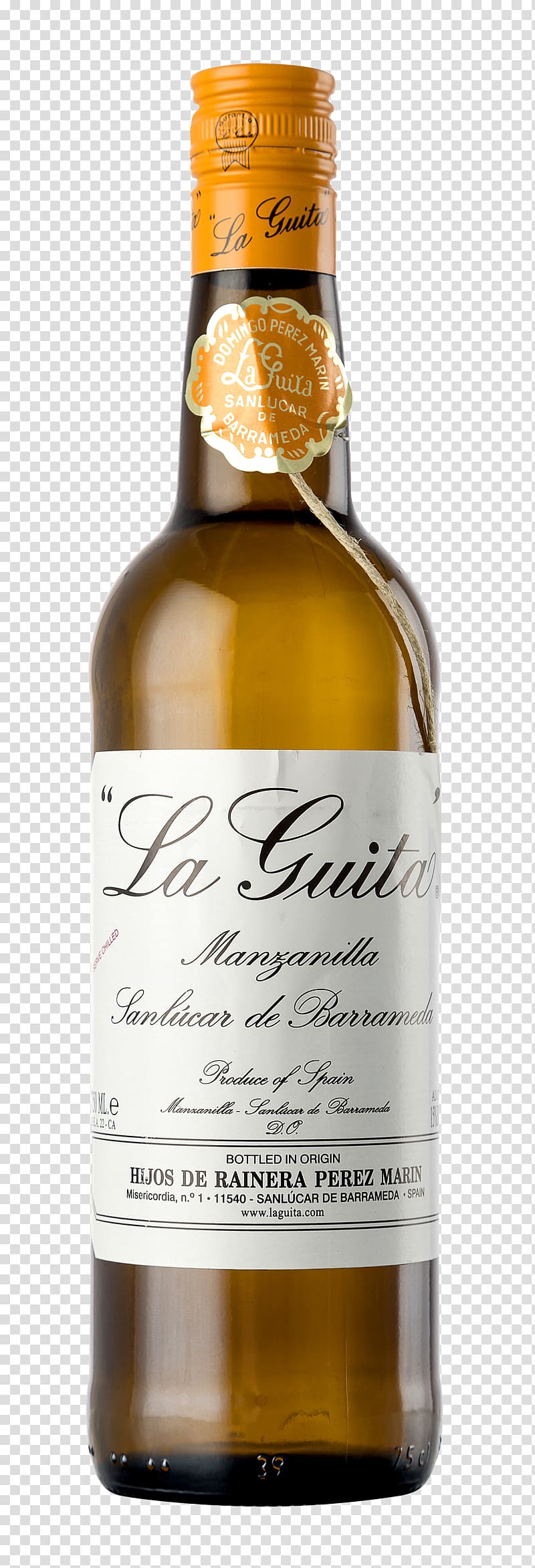 La Guita Liqueur Manzanilla Dessert wine, wine transparent background PNG clipart