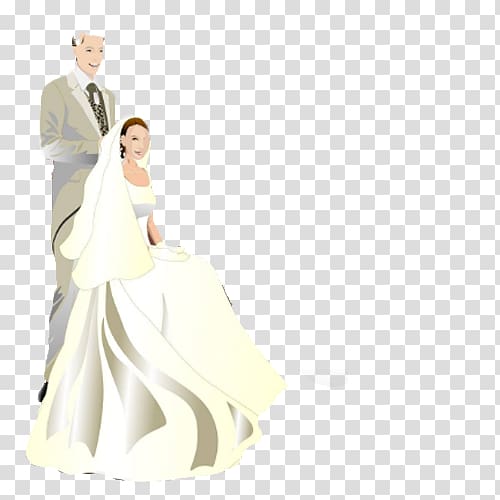 Wedding dress Bridegroom, Pure color white dream wedding dress transparent background PNG clipart