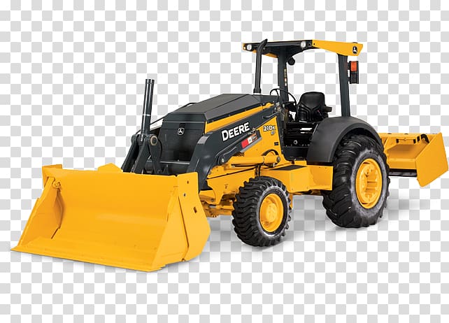 John Deere Backhoe loader Heavy Machinery Tracked loader, lawn run transparent background PNG clipart