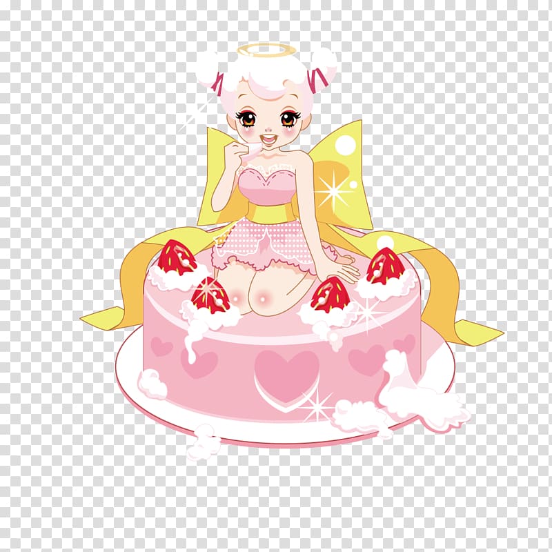 Birthday cake Strawberry cream cake Sugar cake Torte, Cake elf transparent background PNG clipart