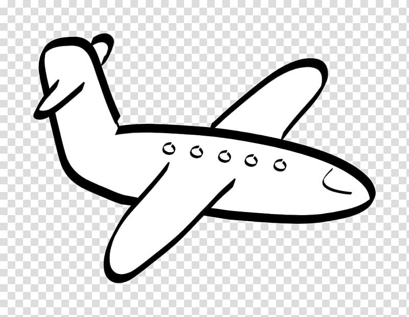 Airplane Black and white Drawing , Rabbit Line Art transparent background PNG clipart