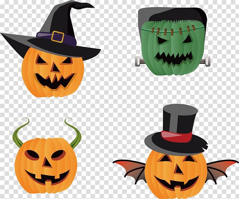 Frankensteins monster Halloween Jack-o-lantern, Pumpkin head transparent background PNG clipart