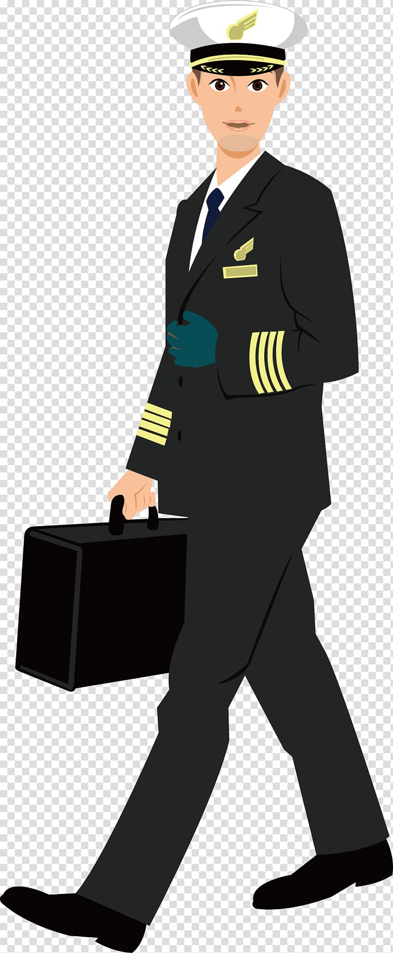 Flight attendant Airplane Pilot in command, airplane transparent background PNG clipart