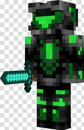 Minecraft mods Emerald Green Armour, Minecraft transparent background PNG clipart