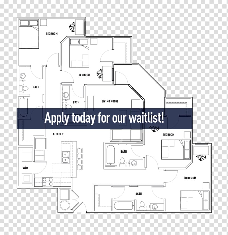 Floor plan Line, bed plan transparent background PNG clipart