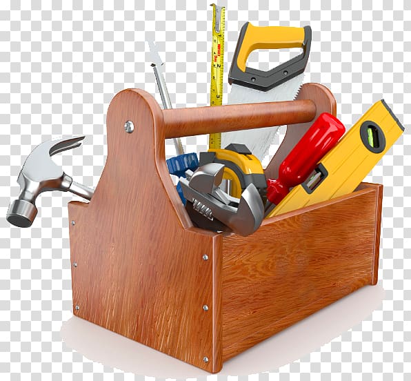 mechanical tools inside brown box illustration, Toolbox Hand tool , Toolbox transparent background PNG clipart