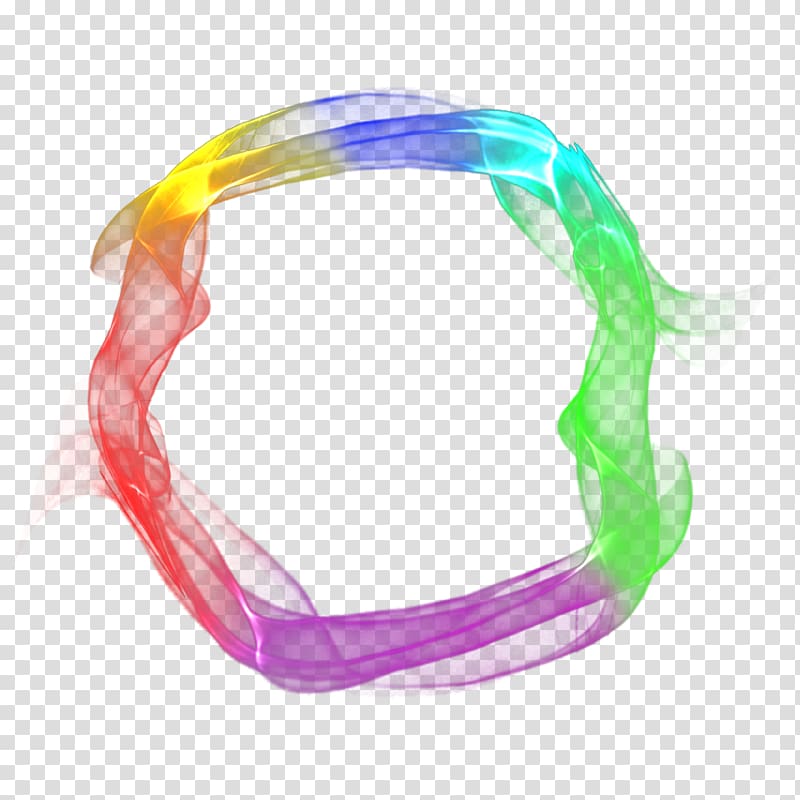 rainbow colored ring smoke transparent background PNG clipart