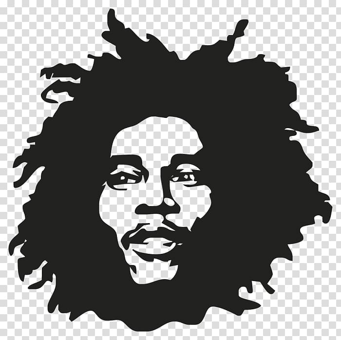 Bob Marley Silhouette Musician Drawing, bob marley transparent background PNG clipart