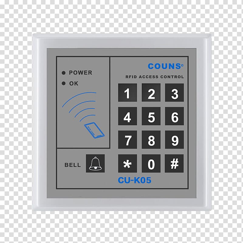 Access control Door security Radio-frequency identification Video door-phone, Credit card intelligent access control transparent background PNG clipart