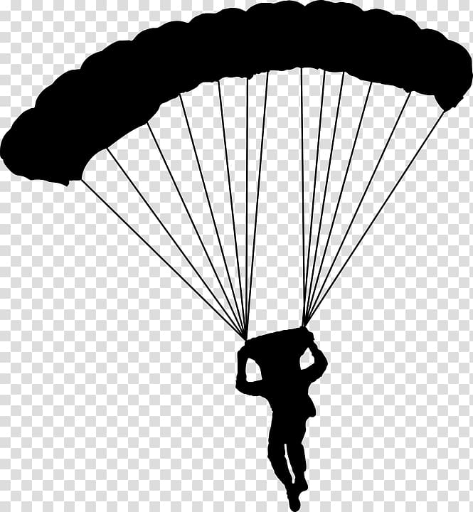 Parachute Parachuting Silhouette Paragliding , parachute transparent background PNG clipart