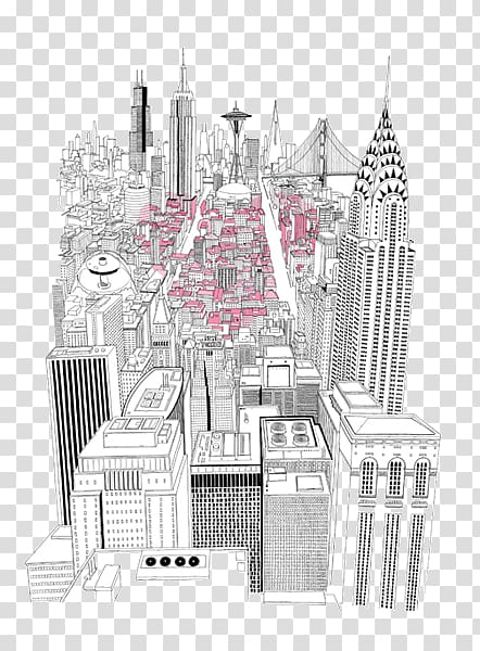 /m/02csf Drawing graphics, city at night transparent background PNG clipart