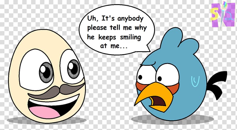 Bird Moustache Drawing Egg, Angry Birds blue transparent background PNG clipart