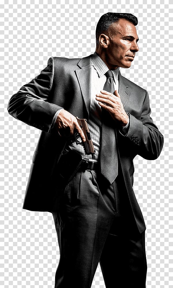 Tuxedo Firearm Weapon SIG Sauer Gun, man with gun transparent background PNG clipart