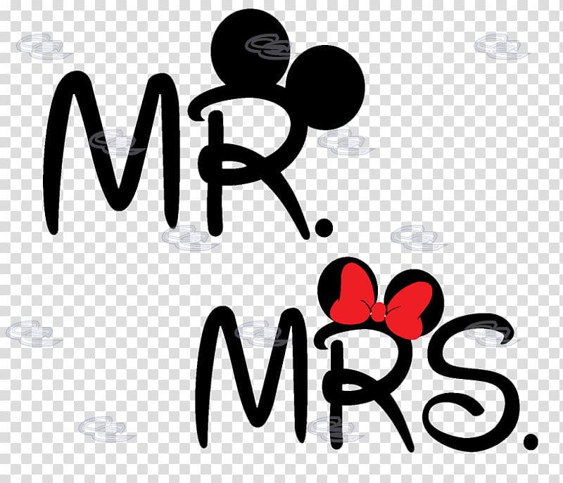 Mr. and Mrs. , Mickey Mouse Minnie Mouse T-shirt Mrs. Mr., Mr transparent background PNG clipart