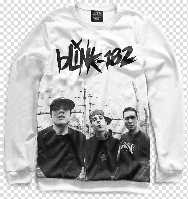 T-shirt Hoodie Blink-182 Принт, T-shirt transparent background PNG clipart