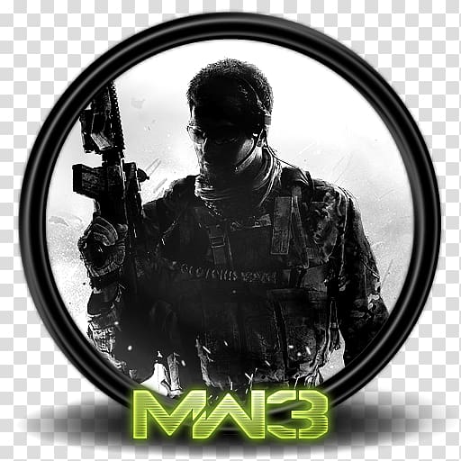 Call of Duty MW3 , black and white font, CoD Modern Warfare 3 1a transparent background PNG clipart